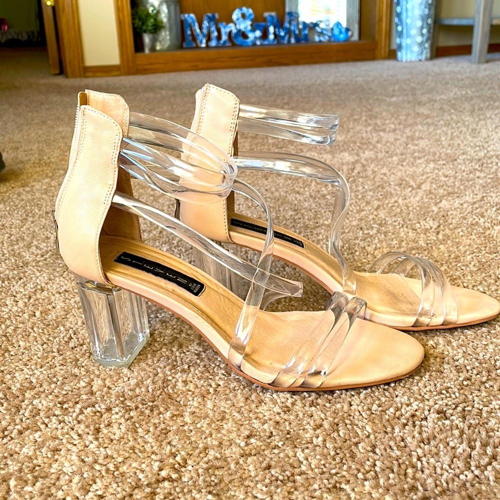 Steven by Steve Madden, Clear Block heels, size 8.5